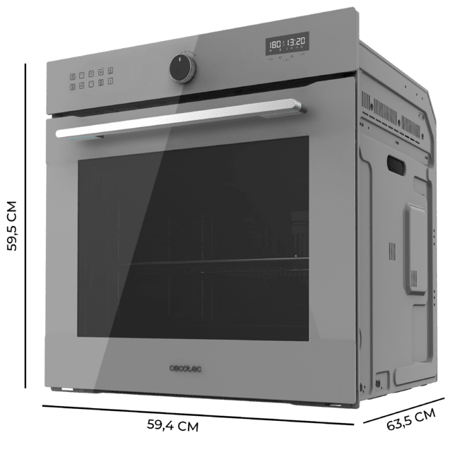 Cecotec Bolero Hexa AF316000 Glass Grey A Horno integrable Airfryer Glass Grey de 81L de capacidad 11 funciones con Airfryer Master Pizza Master Steam Asisst Steam EasyClean 3D cooking Clase A. Horno integrable  Ofertas