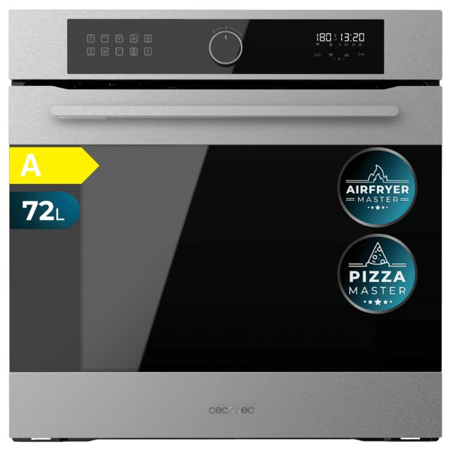 Cecotec Bolero Hexa AF316000 Inox A Horno integrable Airfryer Inox de 72L de capacidad 11 funciones con Airfryer Master Pizza Master Steam Asisst Steam EasyClean 3D cooking Clase A. Horno integrable  En oferta