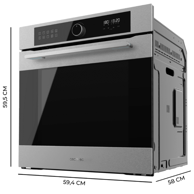 Cecotec Bolero Hexa AF316000 Inox A Horno integrable Airfryer Inox de 72L de capacidad 11 funciones con Airfryer Master Pizza Master Steam Asisst Steam EasyClean 3D cooking Clase A. Horno integrable  En oferta