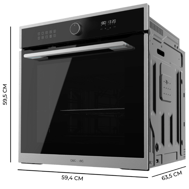 Cecotec Bolero Hexa AF316000 Line A Horno integrable Airfryer Edge de 81L de capacidad 11 funciones con Airfryer Master Pizza Master Steam Asisst Steam EasyClean 3D cooking Clase A.  Horno integrable Gran oferta