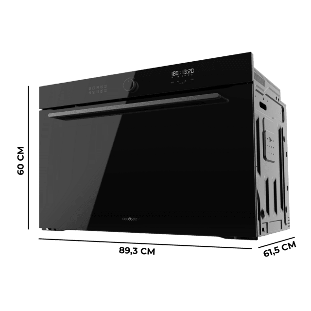 Cecotec Bolero Hexa AF319000 Glass Black A Horno integrable de 133L de capacidad 11 funciones con Airfryer Master Pizza Master Steam Asisst Steam EasyClean 3D cooking Clase A. Horno integrable  Rebajas de fábrica