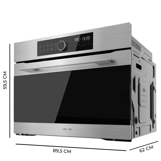 Cecotec Bolero Hexa AF319000 Inox A Horno integrable Airfryer Inox de 133L de capacidad 11 funciones con Airfryer Master Pizza Master Steam Asisst Steam EasyClean 3D cooking Clase A. Horno integrable Airfryer  Los más vendidos