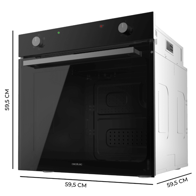 Cecotec Bolero Hexa C126400 Glass Black A Horno Integrable Convencional C126400 Glass Black de 80L de capacidad 5 funciones Convencional Steam Assist Steam EasyClean Clase A 2800W. Horno Integrable Convencional  Envío gratis