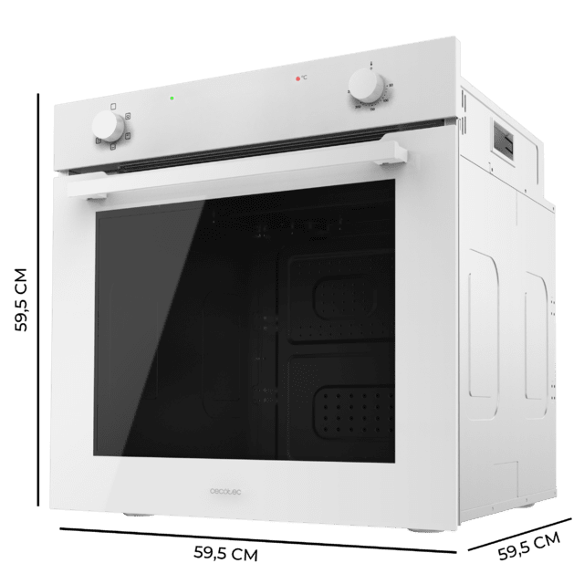 Cecotec Bolero Hexa C126400 Glass White A Horno Integrable Convencional C126400 Glass White de 80L de capacidad 5 funciones Convencional Steam Assist Steam EasyClean Clase A 2800W. Horno Integrable  Oferta especial