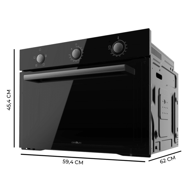 Cecotec Bolero Hexa C134500 Glass Black A Horno Integrable Convencional de 56 L de capacidad 4 funciones 2800 W. Horno Integrable Convencional  Últimos 3 días