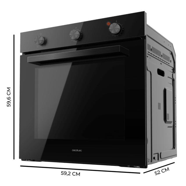 Cecotec Bolero Hexa C136000 Glass Black Time A Horno Integrable de 77 L de capacidad 4 funciones Timer 2800 W. Horno Integrable ÚLTIMAS EDICIONES
