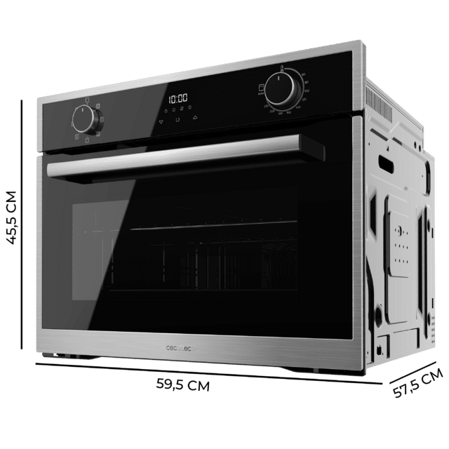 Cecotec Bolero Hexa M224500 Edge A Horno Integrable de 53l de capacidad 7 funciones con Grill Defrost Steam Assist 2600W. Horno Integrable  Último día