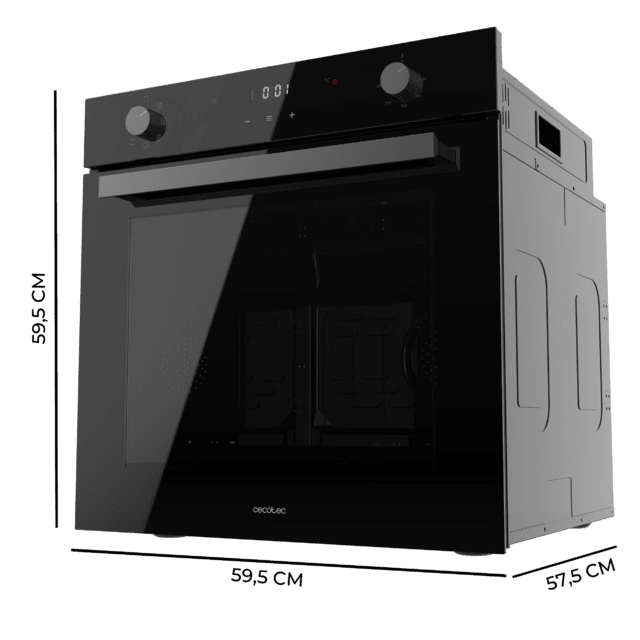 Cecotec Bolero Hexa M226001 Glass Black A Horno Integrable Multifunción M226001 Glass Black de 70L de capacidad 7 funciones Display Clase A 2800W Steam Base XXL Steam Assist Steam EasyClean Cooling Fan Modo Eco Modo Convección Superdescuento