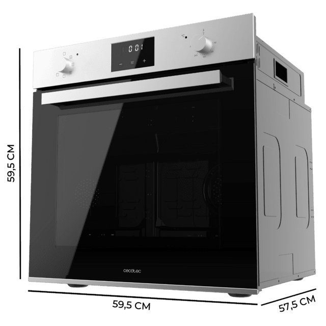 Cecotec Bolero Hexa M226001 Line A Horno Integrable Multifunción M226001 Line de 70L de capacidad 7 funciones Display Clase A 2800W Steam Base XXL Steam Assist Steam EasyClean Cooling Fan Modo Eco Modo Convección Modo Grill Pu Grandes descuentos