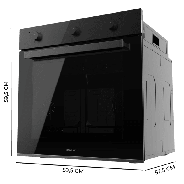 Cecotec Bolero Hexa M236000 Dark Inox Time A Horno Integrable Multifunción M236000 Dark Inox Time de 70L de capacidad 6 funciones Timer Clase A 2800W Steam Base XXL Steam Assist Steam EasyClean Cooling Fan Modo Defrost Modo Eco Liquidación