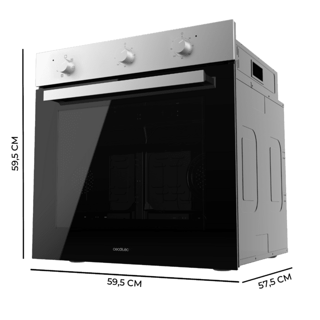 Cecotec Bolero Hexa M236000 Inox Time A Horno Integrable Multifunción de 70L de capacidad 6 funciones Timer Clase A 2800W Steam Base XXL Steam Assist Steam EasyClean Cooling Fan Modo Defrost Modo Eco Modo Convección Puerta Tri Limitado a 3 días