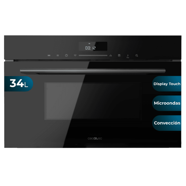 Cecotec Bolero Hexa MWO703800 Line Horno Integrable Microondas Line de 34L de capacidad con función Microondas Convencción Modo Grill Defrost Auto Menú Speed cooking Electronic Timer. Horno Integrable En oferta