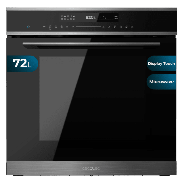 Cecotec Bolero Hexa MWO706000 Line Horno Integrable Microondas Line de 72L de capacidad 13 funciones con Modo Pizza Modo Convección Modo Descongelación Electronic Timer 2880W. Horno Integrable Libre de impuestos