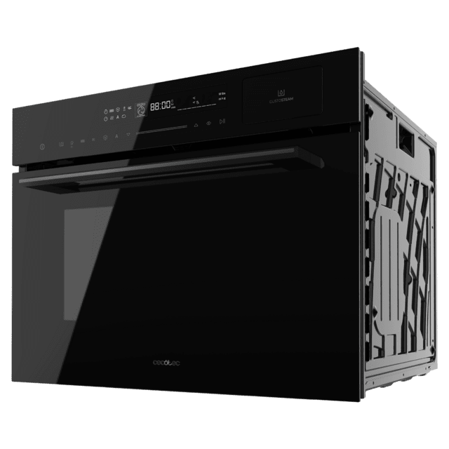 Cecotec Bolero Hexa MWS704500 Glass Black Horno Integrable Microondas de 50L de capacidad 20 funciones con Full Steam Modo Eco Defrost Steam EasyClean Electronic Timer 2880W. Horno Integrable Descuentos del mes