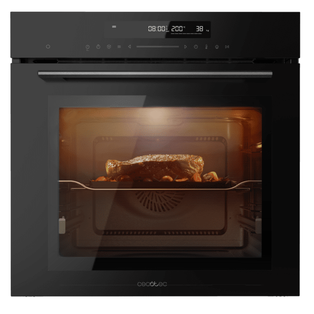 Cecotec Bolero Hexa SM406000 Glass Black A+ Horno Integrable Multifunción Glass Black Meat Master de 72 l de capacidad 12 funciones Pizza Master Modo Eco y Defrost Electronic Timer 2900 W. Horno Integrable Multifunción Rebajas de fin de temporada
