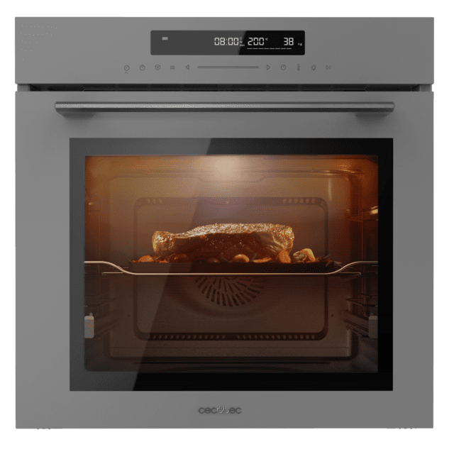 Cecotec Bolero Hexa SM406000 Glass Grey A+ Horno Integrable Multifunción Glass Grey Meat Master de 72 l de capacidad 12 funciones Pizza Master Modo Eco y Defrost Electronic Timer 2900 W. Horno Integrable Multifunción Precio ultrabajo