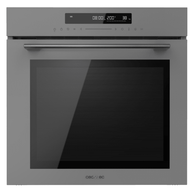 Cecotec Bolero Hexa SM406000 Glass Grey A+ Horno Integrable Multifunción Glass Grey Meat Master de 72 l de capacidad 12 funciones Pizza Master Modo Eco y Defrost Electronic Timer 2900 W. Horno Integrable Multifunción Precio ultrabajo