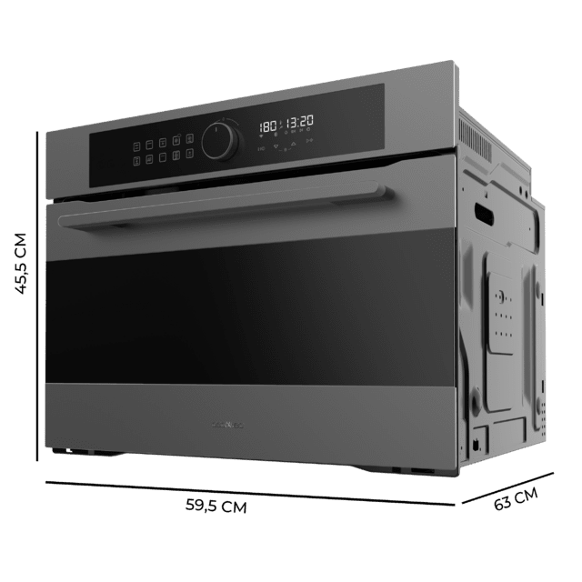 Cecotec Bolero Hexa AF314500 Matt A Horno integrable Airfryer Matt de 53L de capacidad 11 funciones con Airfryer Master Pizza Master Steam Asisst Steam EasyClean 3D cooking Clase A. Horno integrable 2025