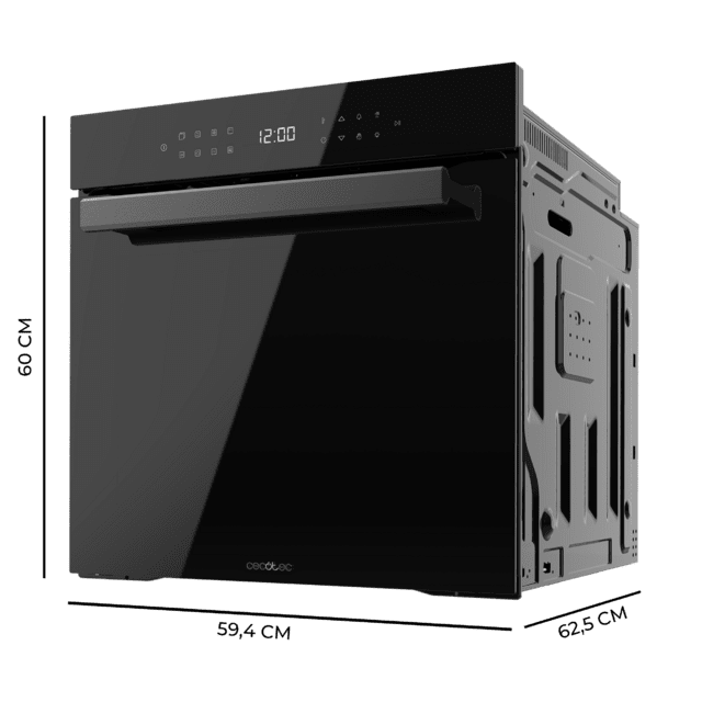 Cecotec Bolero Hexa P506000 Glass Black A+ Horno integrable Pirolítico de 81L de capacidad 11 funciones con Airfryer Master Pizza Master 3D Cooking Steam Base X2 Pirólisis Clase A+. Horno integrable Pirolítico Outlet online
