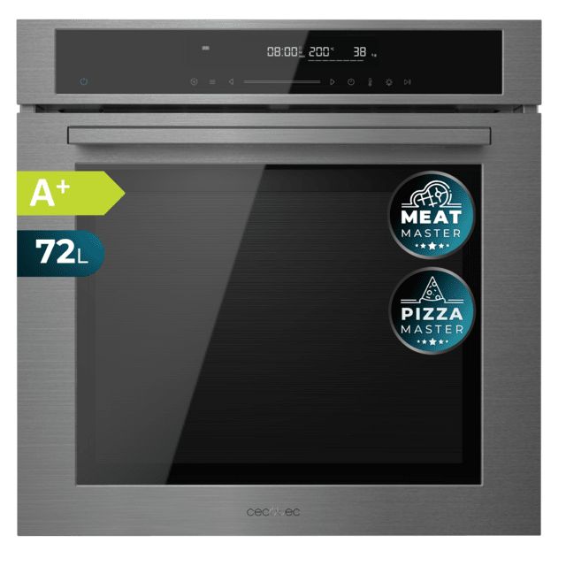 Cecotec Bolero Hexa SM406000 Line A+ Horno Integrable Multifunción Meat Master de 72 l de capacidad 12 funciones con Pizza Master Modo Eco y Defrost Electronic Timer 2900 W. Horno Integrable Multifunción  Rebajas