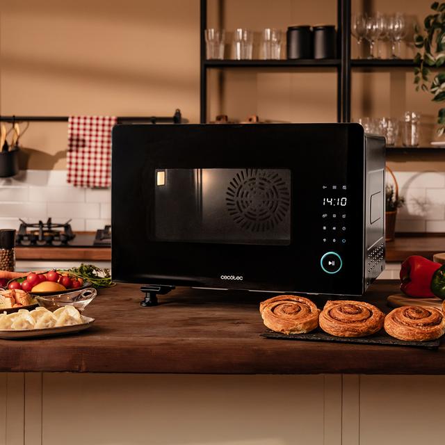 Cecotec Bake&Steam 4000 Combi Gyro Advance Horno de vapor 3 en 1 con función vapor convección y freidora de aire 40 litros de capacidad 8 funciones de cocinado función de autolimpieza rustidor y 2400 W de potencia. Horno de v Venta caliente