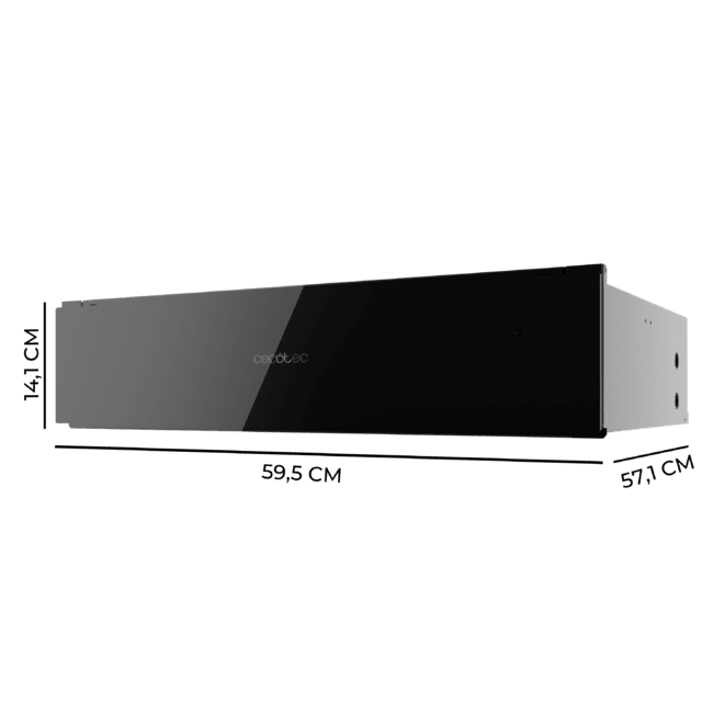 Cecotec Bolero Hexa WD Glass Black Calientaplatos integrable de 60cm con temperatura ajustable control mecánico y antideslizante. Calientaplatos integrable  Rebajas baratas
