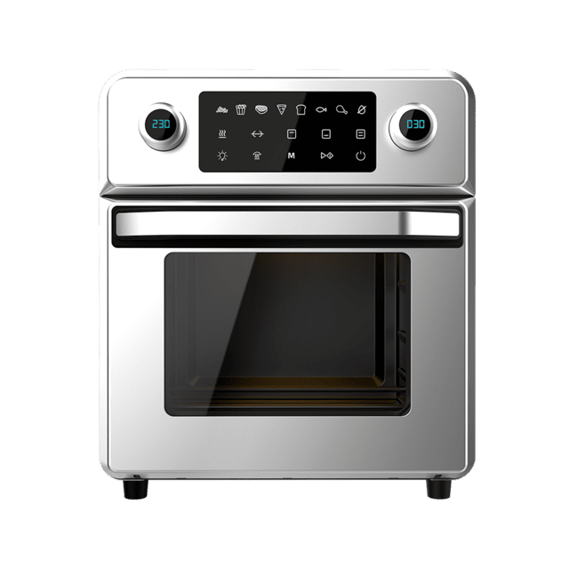 Cecotec Bake&Fry Touch. Horno de Aire Caliente con 1700 W Capacidad 14 Litros Convección Pantalla Táctil 9 Funciones Acero Inoxidable Temperatura regulable Horno freidora de 14 litros de capacidad y 1700 W de potencia Rebajas de fábrica