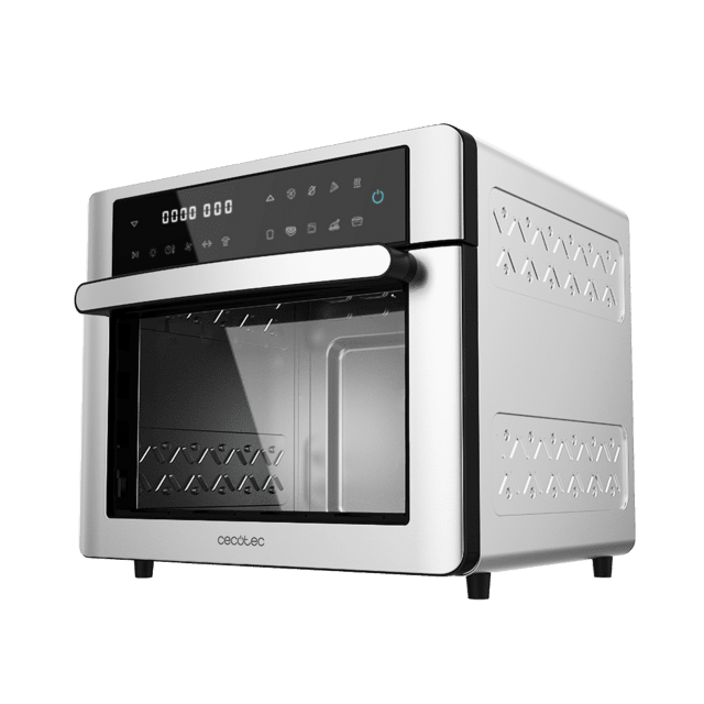 Cecotec Bake&Fry Touch. Horno Freidora de Aire Caliente con 14-25-30 Litros Convección Pantalla Táctil (30 L Acero) Horno freidora de aire caliente