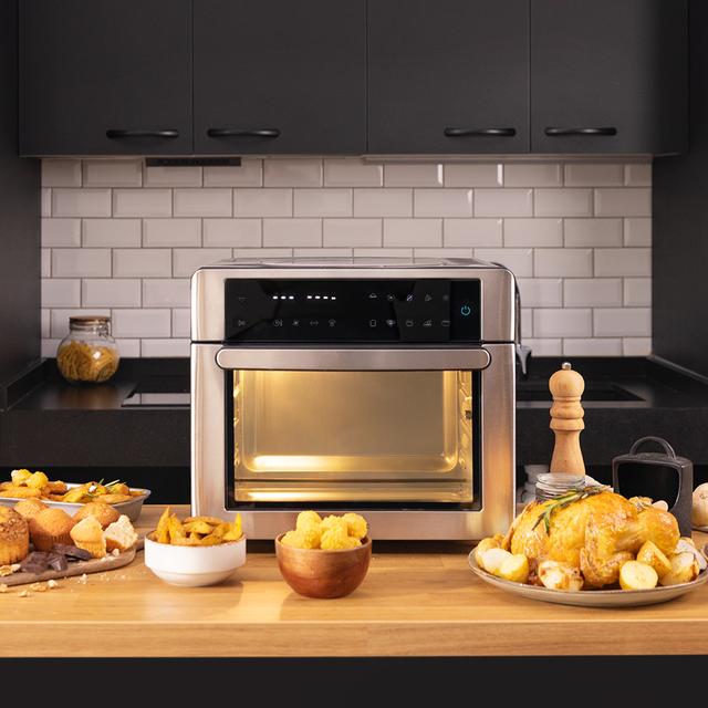 Cecotec Bake&Fry Touch. Horno Freidora de Aire Caliente con 14-25-30 Litros Convección Pantalla Táctil (30 L Acero) Horno freidora de aire caliente Ventas relámpago
