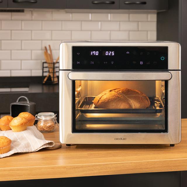 Cecotec Bake&Fry Touch. Horno Freidora de Aire Caliente con 14-25-30 Litros Convección Pantalla Táctil (30 L Acero) Horno freidora de aire caliente Ventas relámpago