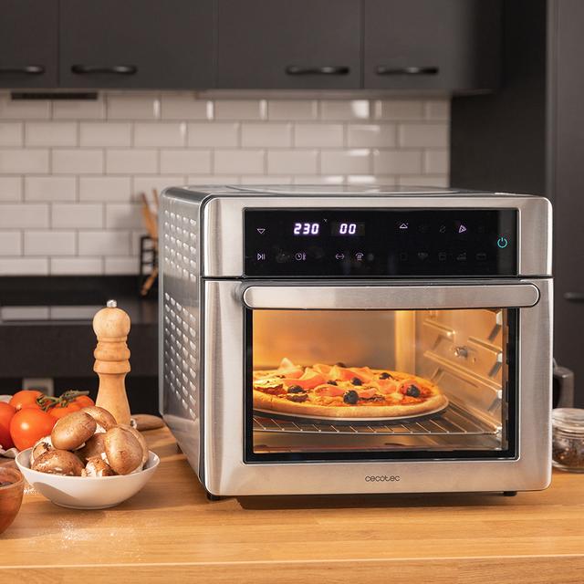 Cecotec Bake&Fry Touch. Horno Freidora de Aire Caliente con 14-25-30 Litros Convección Pantalla Táctil (25 L Acero) Horno freidora de aire caliente Tienda