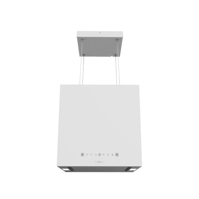 Cecotec Bolero Flux CCT 448000 White A++ Campana colgante cuadrada de 44cm de ancho acabado blanco succión 800m3/h Motor 210W Clase A++ control táctil 3 niveles de potencia Booster luz filtro de carbono Hand Movement Control y Envío gratis