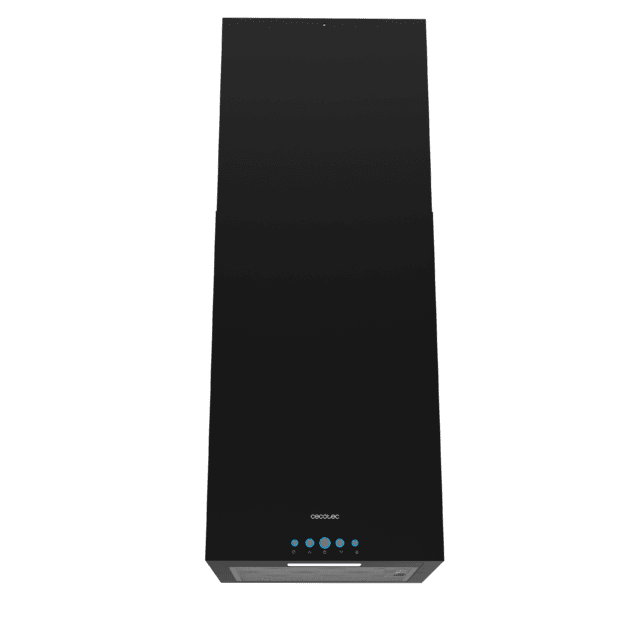 Cecotec Bolero Flux ICT 388000 Black A++ Campana isla cuadrada de ancho acabado negro succión 800m3/h Motor 210W Clase A++ control electrónico 3 niveles de potencia luz filtro de carbono y Delay Function. Campana isla cuadrada ÚLTIMAS EDICIONES