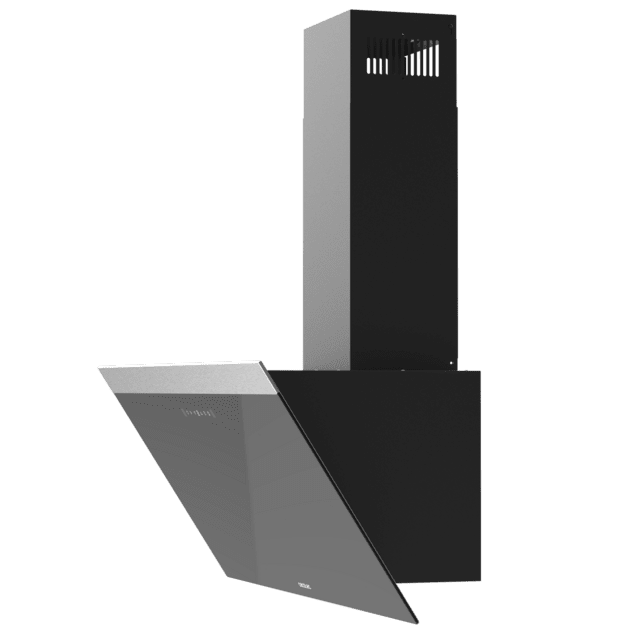 Cecotec Bolero Flux DT 906500 Glass Black A Campana decorativa de 90cm de ancho acabado frontal vidrio negro chimenea negra succión 650m3/h Motor 165W Clase A control táctil 3 niveles de potencia Booster luz filtro de carbono Liquidación