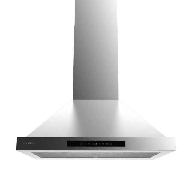 Cecotec Bolero Flux PT 605500 Inox A++ Campana piramidal de 60cm de ancho acabado inox succión 550m3/h Motor 70W Clase A++ Control Táctil Hand Movement Control 3 niveles de potencia Booster Delay Function Luz y filtro de carbo Rebajas de fin de temporada