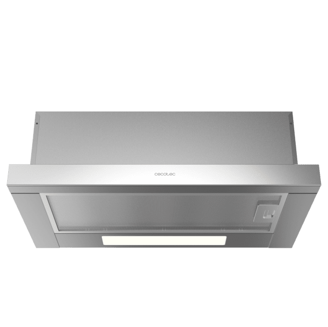 Cecotec Bolero Flux TLM 606500 Inox A Campana extratora telescópica de 60cm de ancho acabado inox potencia succión 650m3/h Motor 165W Clase A control mecánico 2 niveles de potencia y filtro de carbono. Campana extratora teles En línea