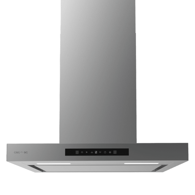 Cecotec Bolero Flux TT 608000 Slim Glass Black A++ Campana T de 60cm de ancho acabado inox succión 800m3/h Motor 210W Clase A++ display táctil glass black 3 niveles de potencia Booster luz filtro de carbono Hand Movement Contr Gran oferta