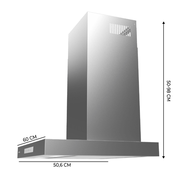 Cecotec Bolero Flux TT 608000 Slim Glass White A++ Campana T Bolero Flux TT 608000 Slim Glass White A++ de 60cm de ancho acabado inox succión 800m3/h Motor 210W Clase A++ display táctil glass white 3 niveles de potencia luz fi Rebajas baratas