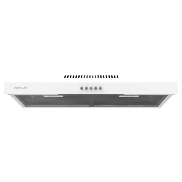 Cecotec Bolero Flux CM 602200 White B Campana extractora convencional de 60cm de ancho acabado blanco potencia succión 220m3/h Motor 70W Clase B control mecánico 3 niveles de potencia y luz. Campana extractora convencional Descuento