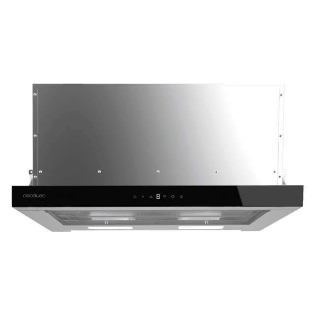 Cecotec Bolero Flux TLT 605500 Glass Black A++ Campana extratora telescópica de 60cm de ancho acabado frontal vidrio blanco potencia succión 550m3/h Motor 70W Clase A++ control táctil con filtro de carbono y Hand Movement Con Envío gratis
