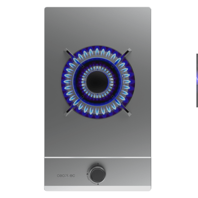 Cecotec Bolero Squad G 1200S Inox Placa de gas 1 fuego acabado en acero inoxidable parrillas individuales de hierro fundido potencia de 3 5kW quemador WOK triple corona encendido eléctrico sistema de seguridad de las válvulas Promoción por tiempo limitado