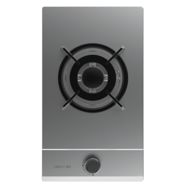 Cecotec Bolero Squad G 1200S Inox Placa de gas 1 fuego acabado en acero inoxidable parrillas individuales de hierro fundido potencia de 3 5kW quemador WOK triple corona encendido eléctrico sistema de seguridad de las válvulas Promoción por tiempo limitado