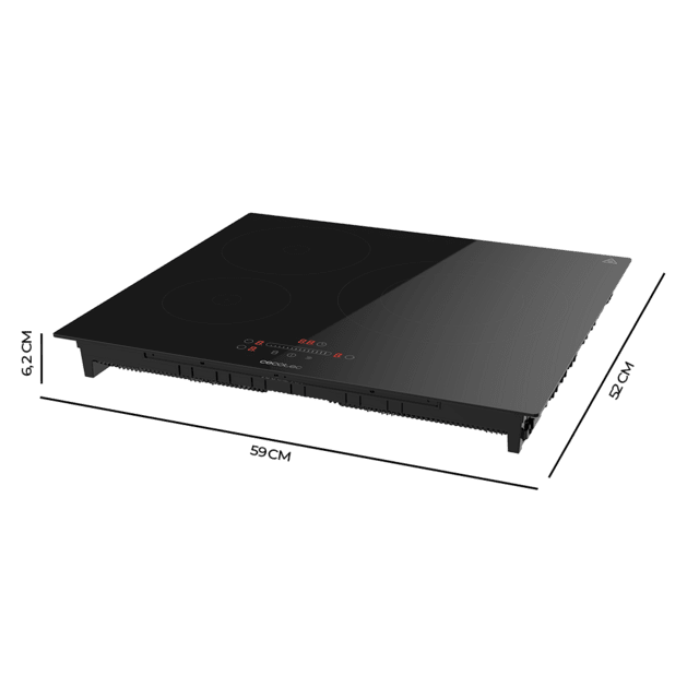 Cecotec Bolero Squad I 3250 Placa de inducción de 3 fuegos óptima para cualquier tipo de cocina y de familia ya que podrás preparar todo tipo de platos sin preocuparte por la disponibilidad de fuegos o tiempo Placa de inducci Devoluciones gratuitas