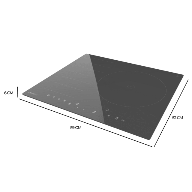 Cecotec Bolero Squad I 3600 FullFlex Grey Placa de Inducción Cecotec Zona Flex y Zona Extra Grande Potencia Total 7400W Control Táctil Invisible Keep Warm Stop&Go Kid Lock Temporizador Individual Color Gris con Frente Biselado Outlet online