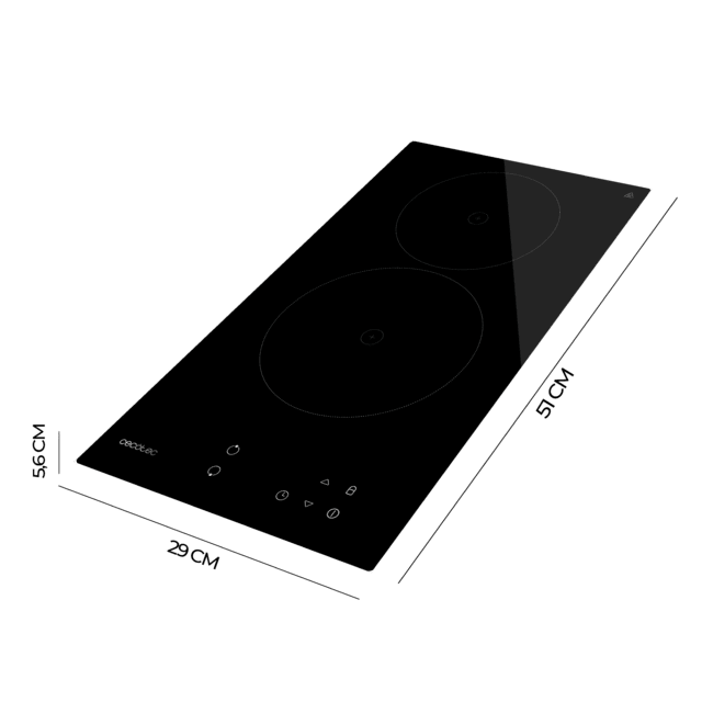 Cecotec Bolero Squad V 2001 Placa de vitrocerámica con 9 niveles de potencia potencia máxima 3000 W Touch control. Placa de vitrocerámica 300 W Tienda