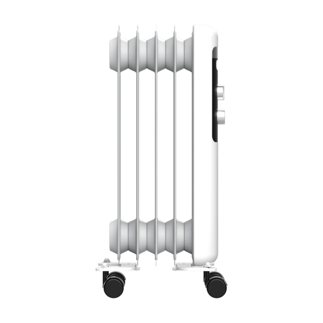 Cecotec ReadyWarm 550 Space White. Radiador Eléctrico de Aceite con 5 Módulos Bajo Consumo 1000 W 3 Niveles de potencia Sistema de Seguridad Ruedas 12 m2 Radiador Eléctrico Precio de fábrica