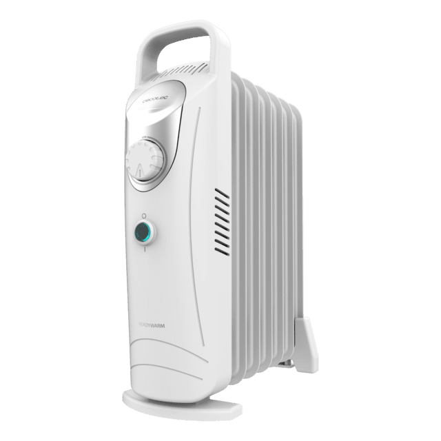 Cecotec ReadyWarm 700 Space White Radiador Eléctrico de Aceite con 7 Módulos Bajo Consumo 800 W Sistema de Seguridad 12 m2 Radiador Eléctrico de Aceite