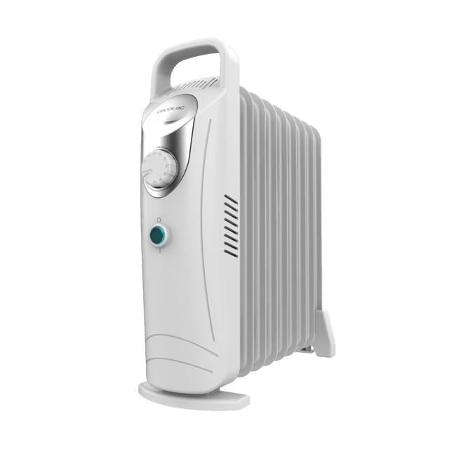 Cecotec ReadyWarm 900 Space White Radiador Eléctrico de Aceite con 9 Módulos Bajo Consumo 1000 W Sistema de Seguridad 15 m2 Radiador Eléctrico de Aceite 