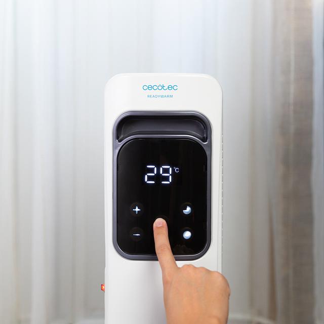 Cecotec Ready Warm 7000 Touch De 7 Elementos Con 1500 W Pantalla Lcd Control Táctil 3 Modos Temporizador Máximo Confort Y Seguridad. Radiador de aceite de 7 elementos   Ofertas especiales