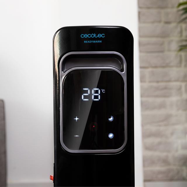 Cecotec ReadyWarm 7000 Touch Connected Black De 7 Elementos Con 1500 W Control Por Wi-Fi Pantalla Lcd Control Táctil 3 Modos Temporizador Máximo Confort Y Seguridad. Radiador de aceite de 7 elementos Precio ultrabajo